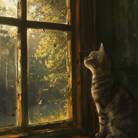 Gato de interior observando el exterior desde el borde de una ventana