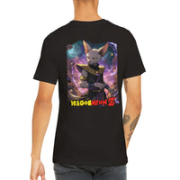 Camiseta Prémium Unisex Impresión Trasera de Gato "Destructor Cósmico" Michilandia | La tienda online de los fans de gatos