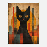 Panel de aluminio impresión de gato "Miau Modernista" Michilandia | La tienda online de los fans de gatos