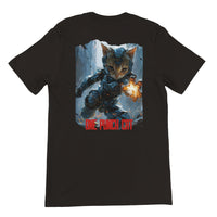 Camiseta Prémium Unisex Impresión Trasera de Gato "Miau Explosivo" Michilandia | La tienda online de los fans de gatos