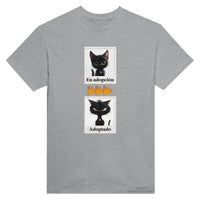 Camiseta Unisex Estampado de Gato "Antes y Después" Michilandia
