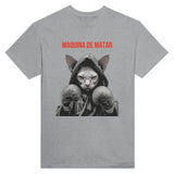 Camiseta Unisex Estampado de Gato "Maquina de matar" Michilandia