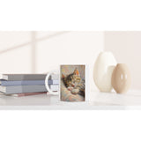 Taza Blanca con Impresión de Gato "Sueños Impresionistas" Michilandia | La tienda online de los fans de gatos