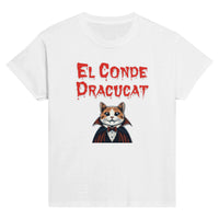 Camiseta Junior Unisex Estampado de Gato "Conde Dracucat" Michilandia | La tienda online de los fans de gatos