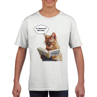 Camiseta Junior Unisex Estampado de Gato "Entrenando Humanos" Michilandia