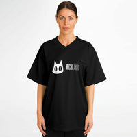 Camiseta de fútbol unisex estampado de gato "Katanas y Latas" Subliminator