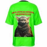 Camiseta de fútbol unisex estampado de gato "Yoda Miau" Subliminator