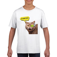 Camiseta Junior Unisex Estampado de Gato "9000 Miaus" Michilandia
