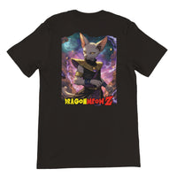 Camiseta Prémium Unisex Impresión Trasera de Gato "Destructor Cósmico" Michilandia | La tienda online de los fans de gatos