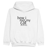 Sudadera con capucha júnior estampado de gato "Primer Mordisco" Michilandia | La tienda online de los fans de gatos