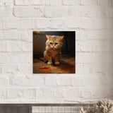 Panel de madera impresión de gato "Michi enfermo" Gelato