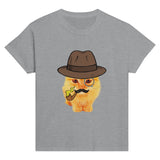 Camiseta Junior Unisex Estampado de Gato "Gentleman Miau" Michilandia