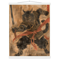 Póster de gato con colgador "Batalla de Hokusai" Michilandia | La tienda online de los fans de gatos