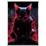 Póster semibrillante de gato con colgador "El Travieso de Hell's Kitchen" Gelato
