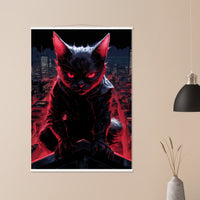 Póster semibrillante de gato con colgador "El Travieso de Hell's Kitchen" Gelato