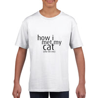 Camiseta Junior Unisex Estampado de Gato "Primer Mordisco" Michilandia | La tienda online de los fans de gatos