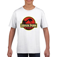 Camiseta Junior Unisex Estampado de Gato "Jurassic Purrk" Michilandia | La tienda online de los fans de gatos