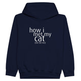 Sudadera con capucha júnior estampado de gato "Primer Mordisco" Michilandia | La tienda online de los fans de gatos
