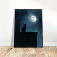 Panel de aluminio impresión de gato "Misterio Lunar" Michilandia | La tienda online de los fans de gatos
