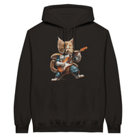 Sudadera con Capucha Unisex Estampado de Gato "Saiyajin Rockstar" Michilandia | La tienda online de los fans de gatos