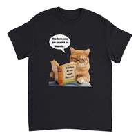 Camiseta Unisex Estampado de Gato "Biografía de Karen" Michilandia