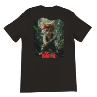 Camiseta Prémium Unisex Impresión Trasera de Gato 