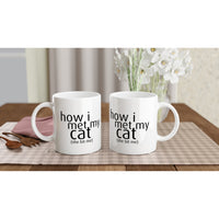 Taza Blanca con Impresión de Gato "Primer Mordisco" Michilandia | La tienda online de los fans de gatos
