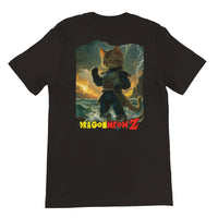 Camiseta Prémium Unisex Impresión Trasera de Gato "Miau Saiyan" Michilandia | La tienda online de los fans de gatos