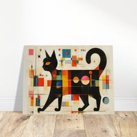 Panel de aluminio impresión de gato "Geometría Felina" Michilandia | La tienda online de los fans de gatos