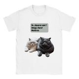 Camiseta unisex estampado de gato "Michis relajados" Gelato