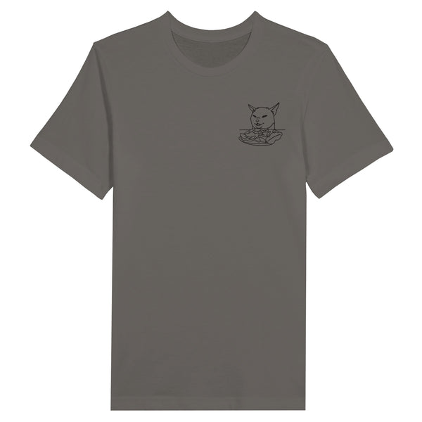 Camiseta Prémium Unisex Bordado de Gato 