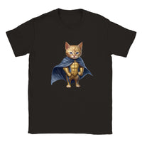 Camiseta júnior unisex estampado de gato "Fluffy Sentry" Gelato