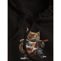 Sudadera con Capucha Unisex Estampado de Gato "Saiyajin Rockstar" Michilandia | La tienda online de los fans de gatos