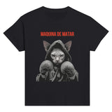 Camiseta Junior Unisex Estampado de Gato "Maquina de matar" Michilandia