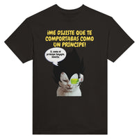 Camiseta Unisex Estampado de Gato "Príncipe Saiyajin Felino" Michilandia | La tienda online de los fans de gatos