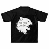Camiseta de fútbol unisex estampado de gato "Nieve y Garra" Subliminator