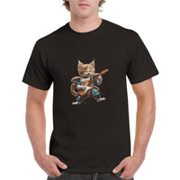 Camiseta Unisex Estampado de Gato "Saiyajin Rockstar" Michilandia | La tienda online de los fans de gatos