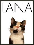 Póster Enmarcado Premium con Retrato personalizado de gato Gelato