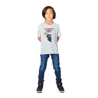 Camiseta Junior Unisex Estampado de Gato "A toda Velocidad" Michilandia
