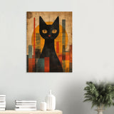 Panel de aluminio impresión de gato "Miau Modernista" Michilandia | La tienda online de los fans de gatos
