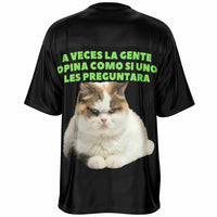 Camiseta de fútbol unisex estampado de gato "Opiniones No Solicitadas" Subliminator