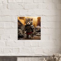 Panel de aluminio impresión de gato "Michi Maximus" Gelato