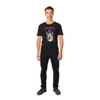 Camiseta unisex estampado de gato "Cuéntame más sobre ti" Gelato