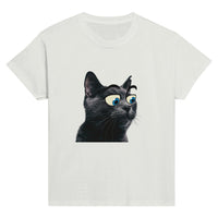 Camiseta Junior Unisex Estampado de Gato "Ojos Divertidos" Michilandia