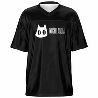 Camiseta de fútbol unisex estampado de gato "Miau y el Pastel" Subliminator