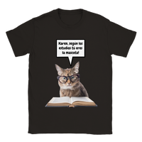 Camiseta unisex estampado de gato "Karen la mascota" Gelato