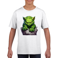 Camiseta júnior unisex estampado de gato "Gigante Esmeralda" Gelato