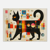 Panel de aluminio impresión de gato "Geometría Felina" Michilandia | La tienda online de los fans de gatos