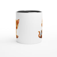 Taza Bicolor con Impresión de Gato "Miau en Pañales" Michilandia