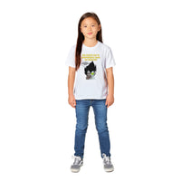 Camiseta Junior Unisex Estampado de Gato "Príncipe Saiyajin Felino" Michilandia | La tienda online de los fans de gatos